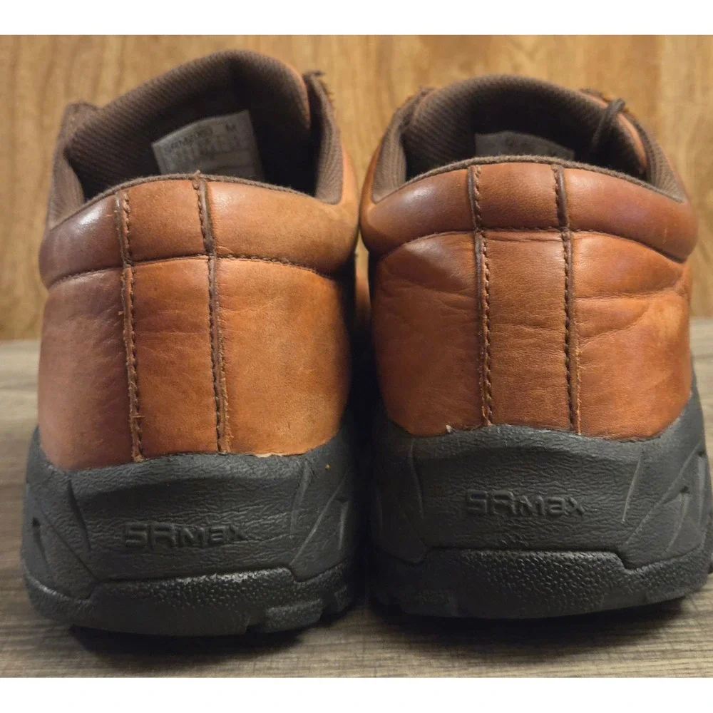SR Max Work Shoes Men's Size 10.5 Brown Leather Slip Resistant Lace Up Steel Toe